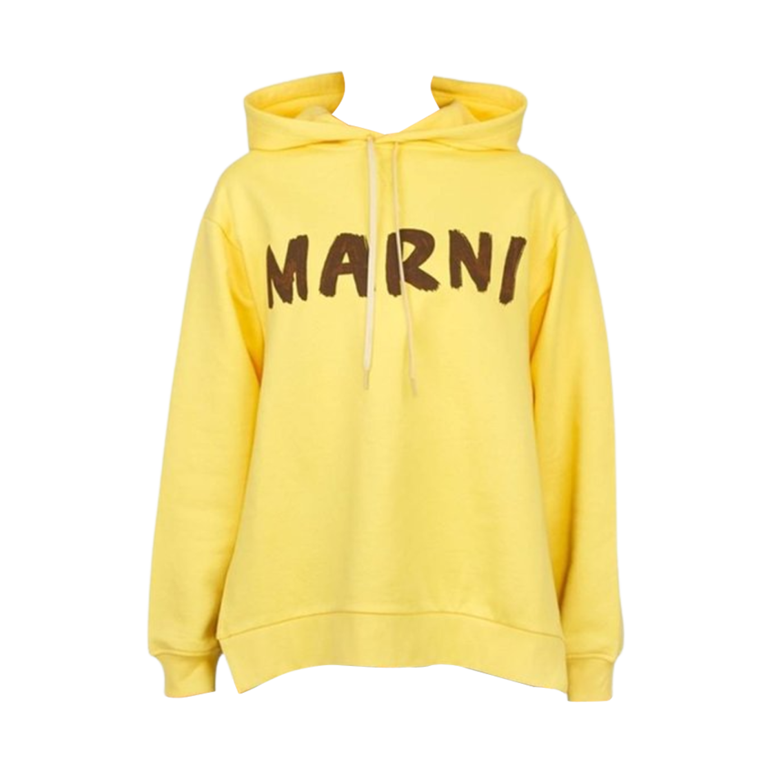 (W) 마르니 오가닉 코튼 오버사이즈 스웨트셔츠 레몬((W) Marni Organic Cotton Oversize Sweatshirt Lemon) - 1