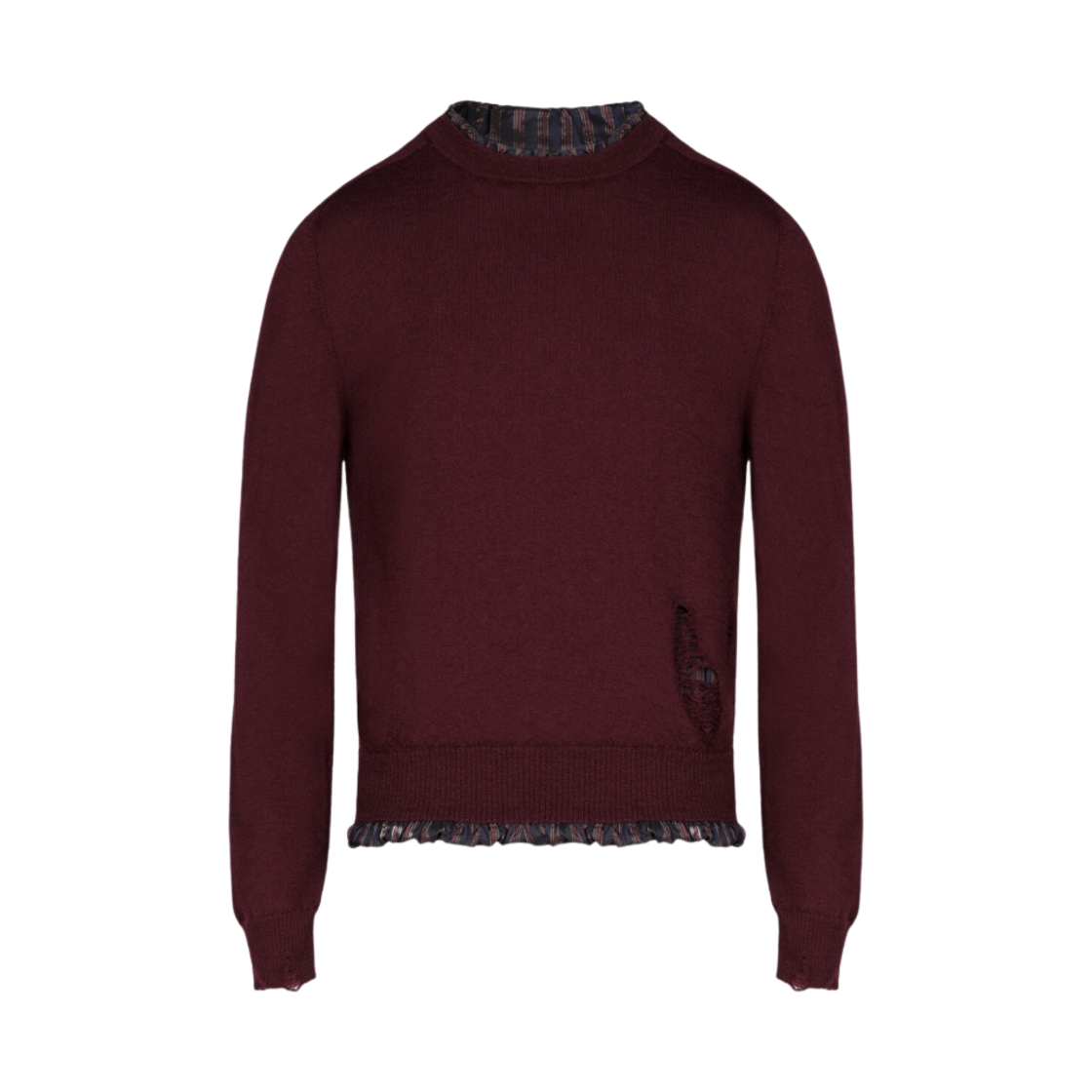메종 마르지엘라 디스트레스드 스웨터 보르도(Maison Margiela Distressed Sweater Bordeaux) - 1
