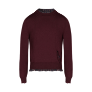 Maison Margiela Distressed Sweater Bordeaux