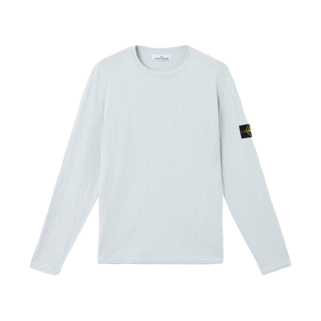 K1S1551000-52S00B0-V0041 Stone Island 5100052 Organic Cotton with Nylon Crewneck Sweater with Small Roll Details Sky Blue - 25SS