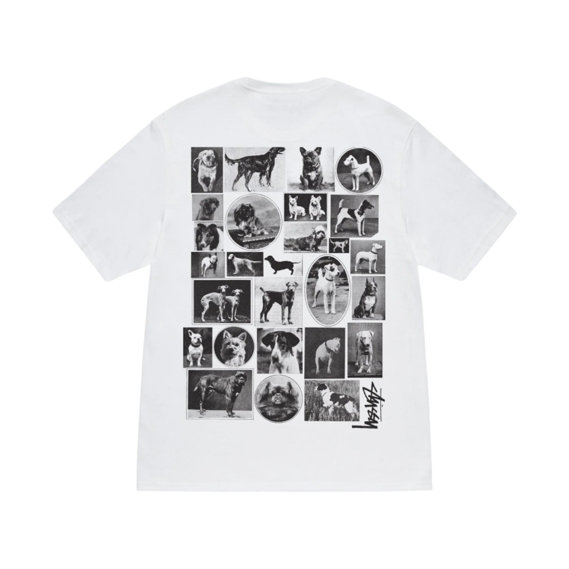 스투시 도그 콜라주 티셔츠 화이트