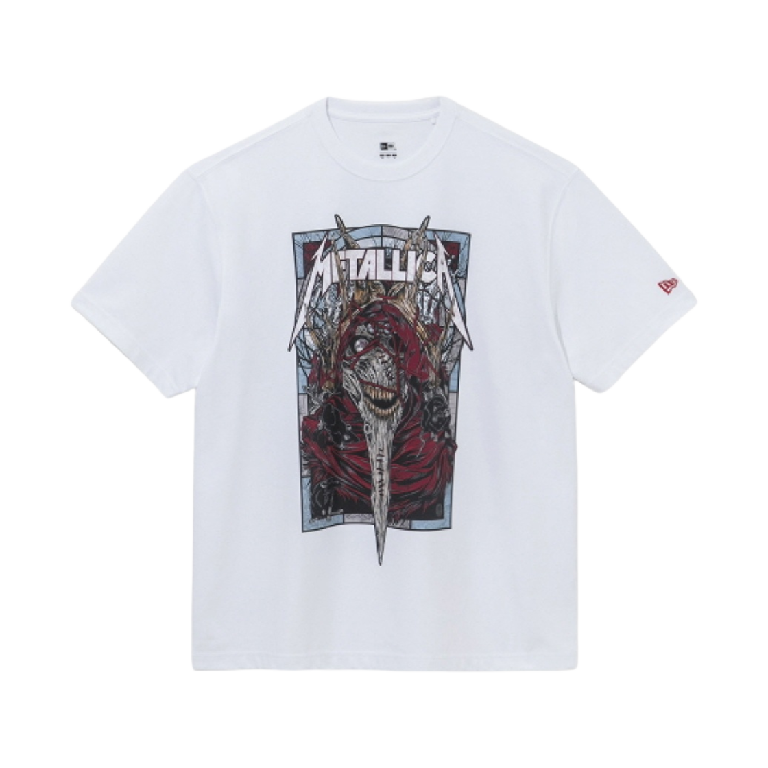 14375519 New Era x Metallica Plague Pin T-Shirt White