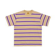 Human Made Striped Mesh T-Shirt Beige