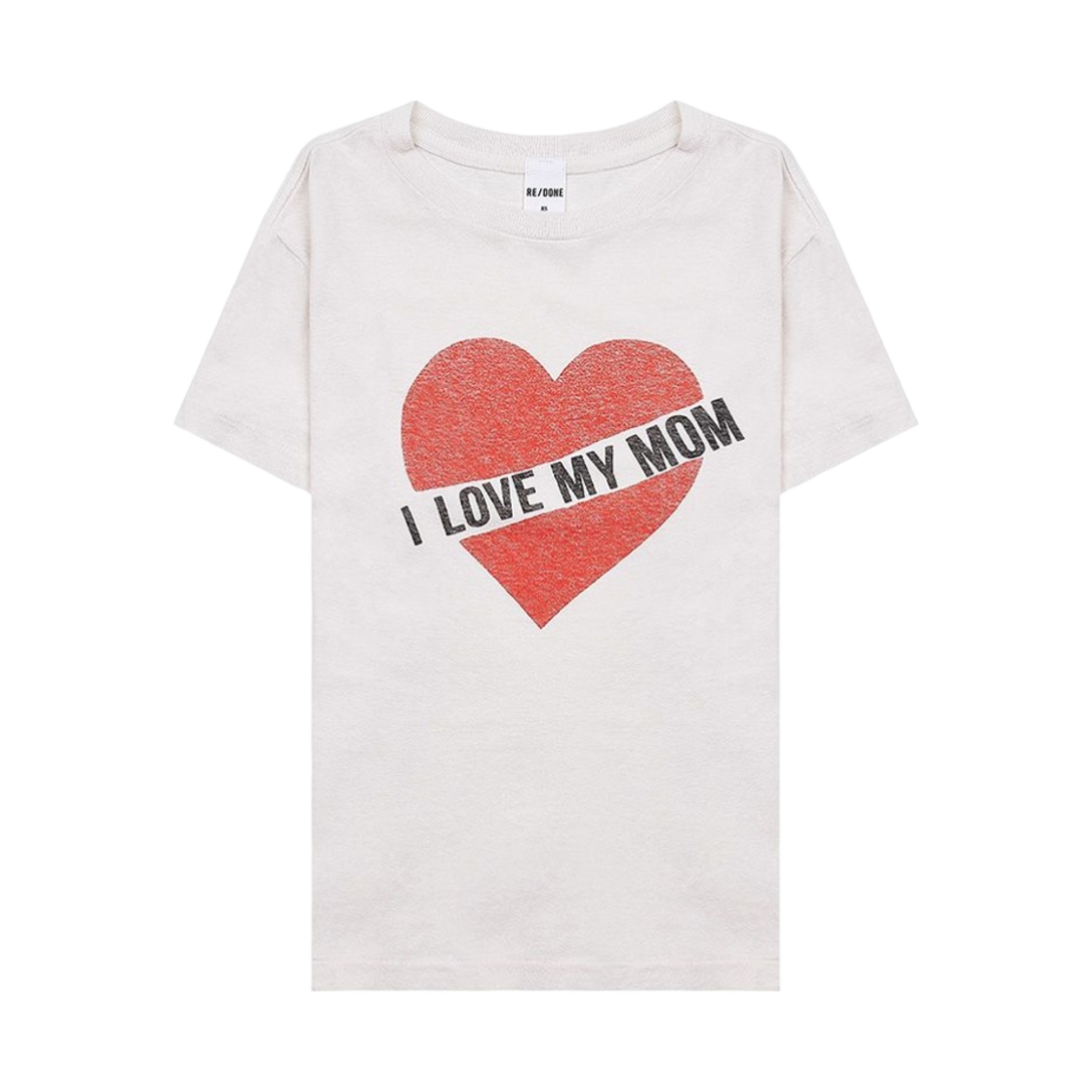 024-02WCGT099 (W) Re/Done Classic I Love My Mom T-Shirt Vintage White