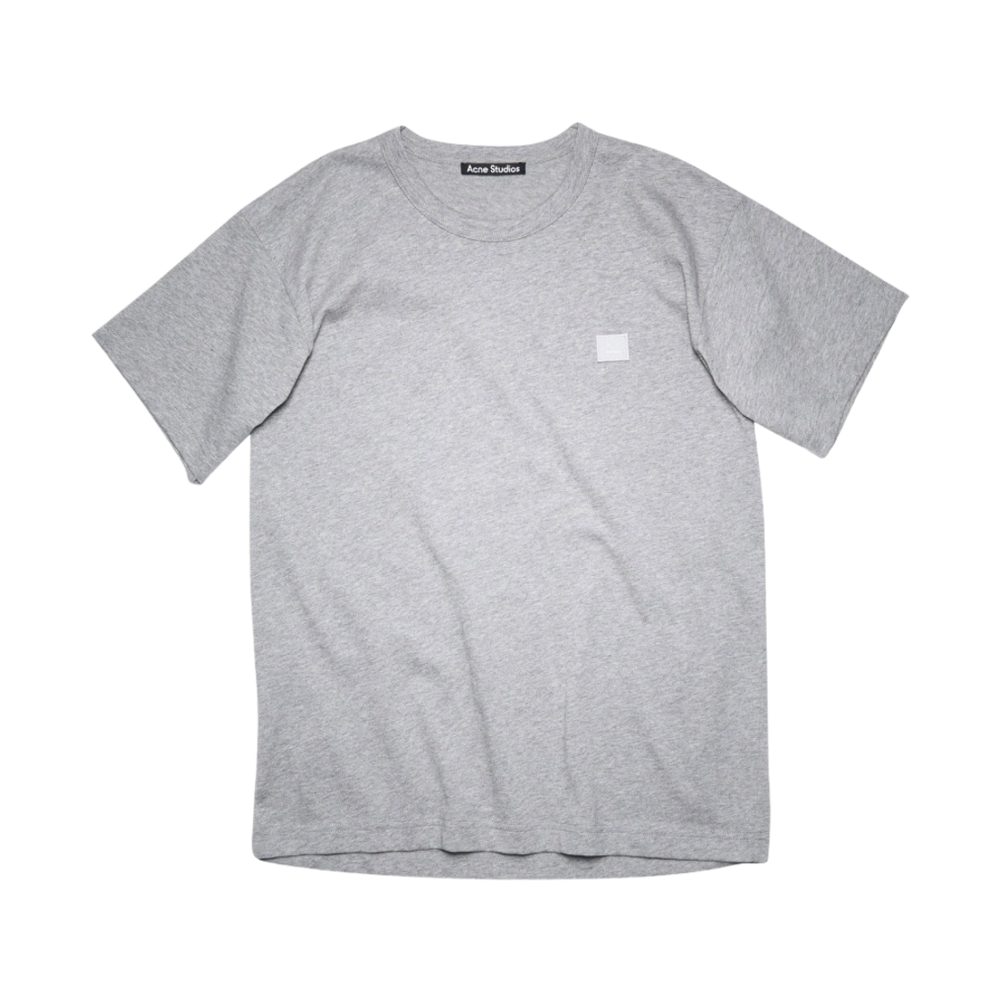 25E173-X92 Acne Studios Nash Face Crewneck T-Shirt Light Grey Melange