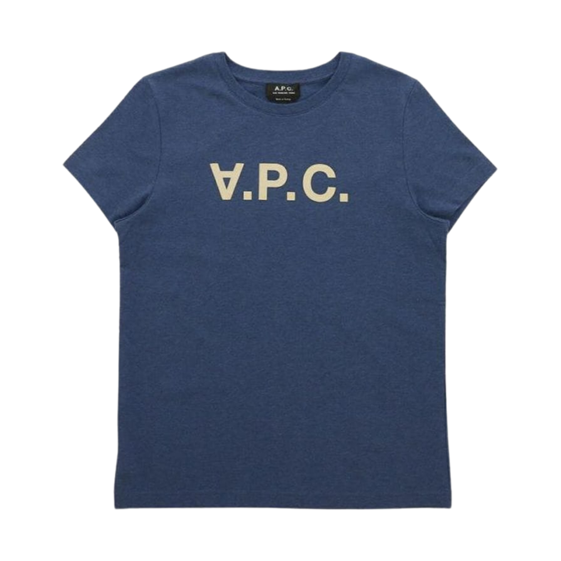 (W) 아페쎄 V.P.C. 컬러 티셔츠 인디고((W) A.P.C. V.P.C. Color T-Shirt Indigo) - 1