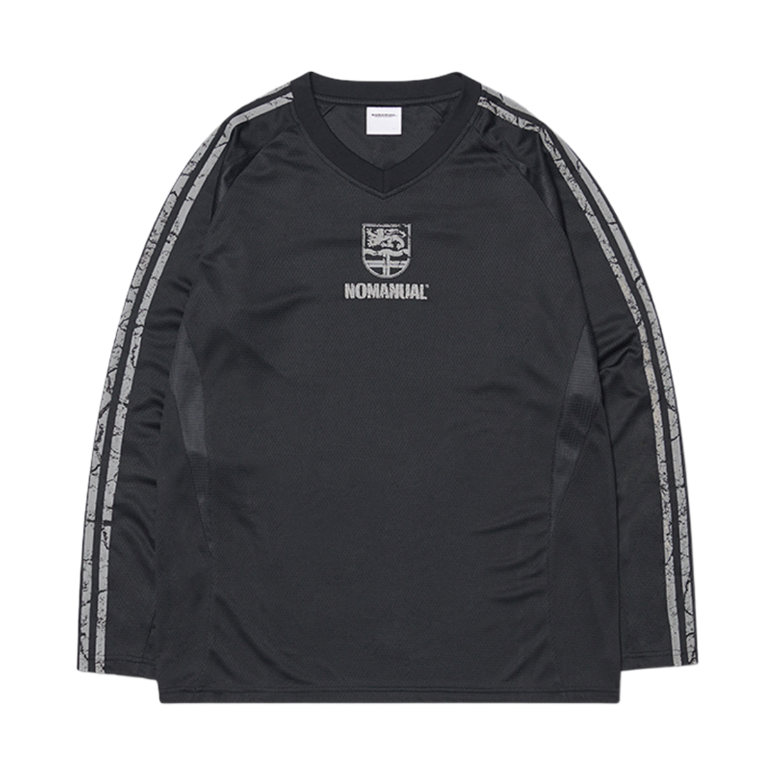 노매뉴얼 크랙 라인 롱슬리브 유니폼 블랙
