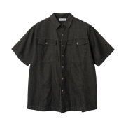 Millo Archive Two Pocket Denim Half Shirts Black