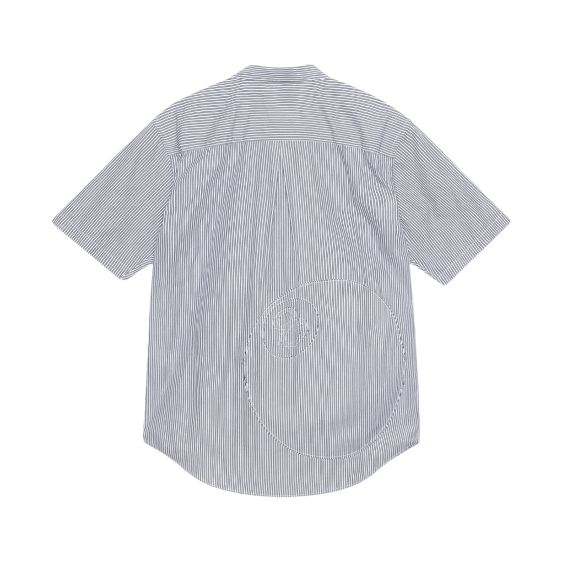 스투시 박시 숏슬리브 8볼 스트라이프 셔츠 네이비(Stussy Boxy SS 8 Ball Stripe Shirt Navy)
