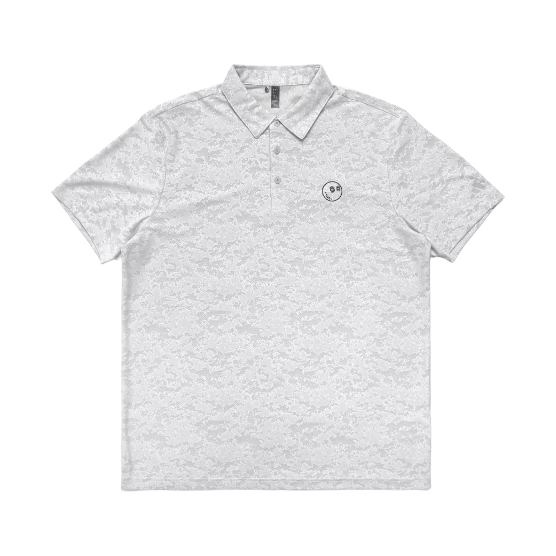 말본 골프 x 아디다스 텍스쳐드 폴로 화이트 그레이 투(Malbon Golf x Adidas Textured Polo White Grey Two) - 1