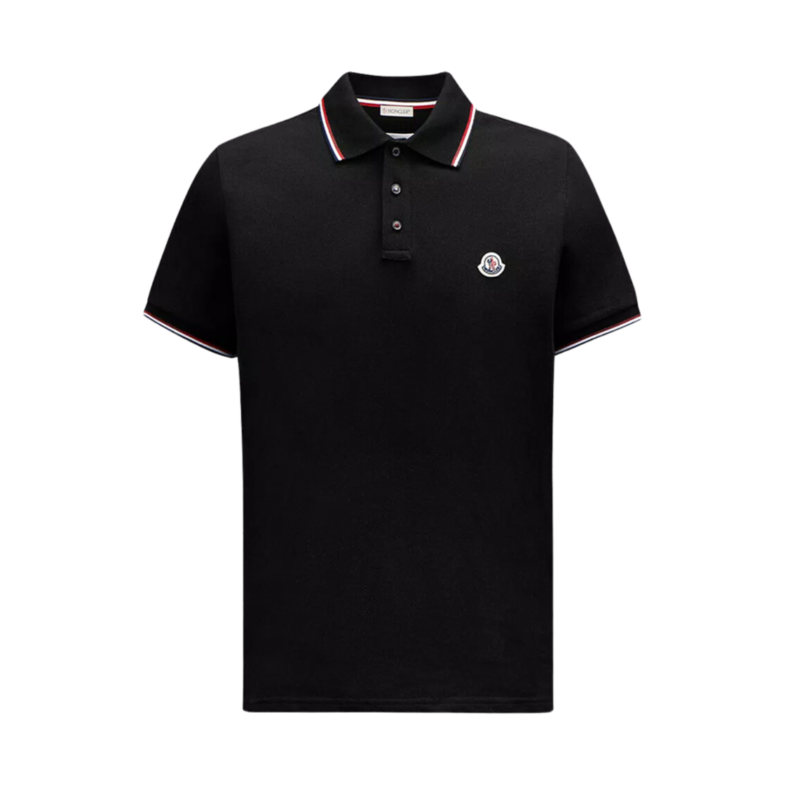 몽클레르 로고 패치 폴로 셔츠 블랙 - 24FW(Moncler Logo Patch Polo Shirt Black - 24FW)