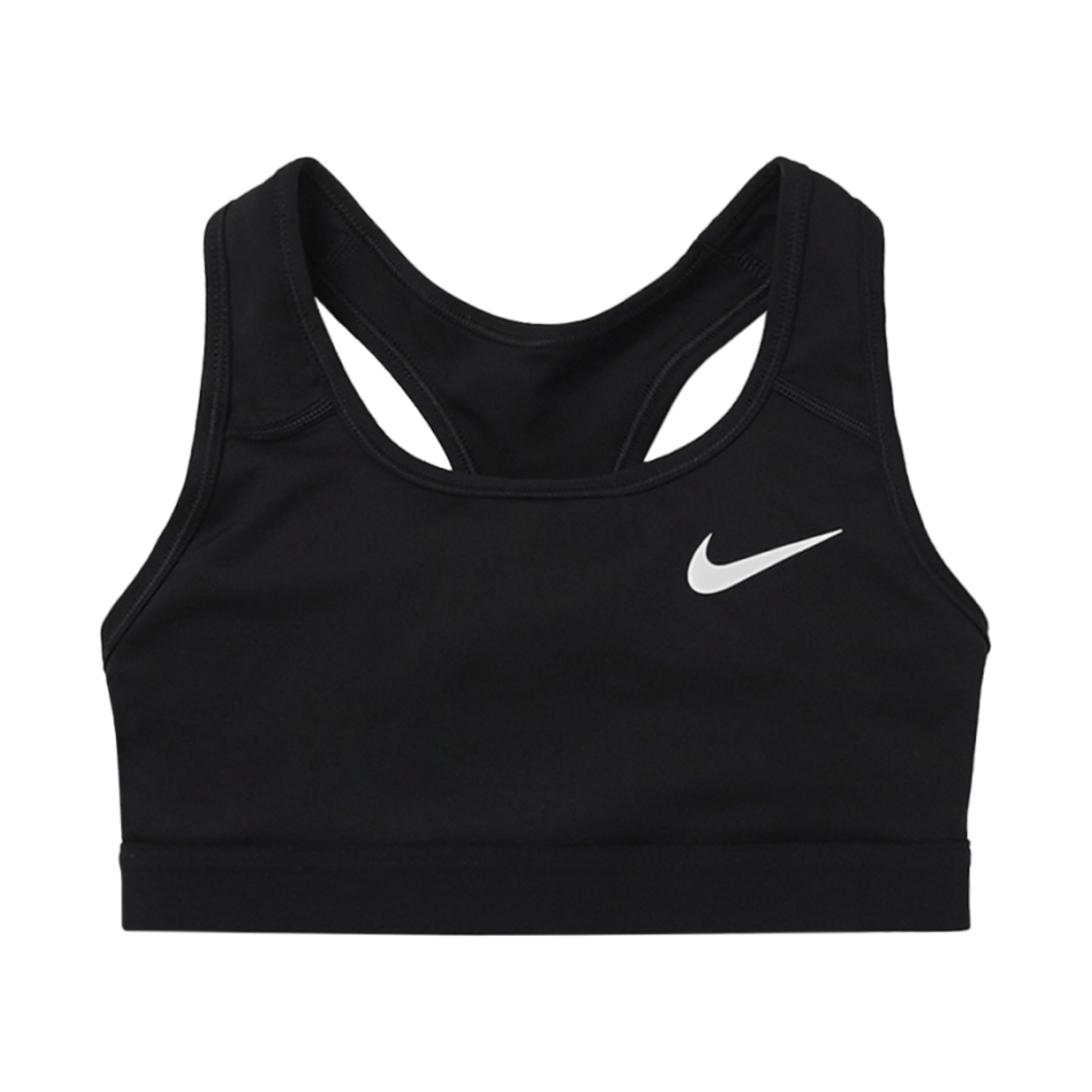 (W) 나이키 스우시 미디움 서포트 논 패디드 스포츠 브라 블랙 - US/EU((W) Nike Swoosh Medium Support Non Padded Sports Bra Black- US/EU) - 1
