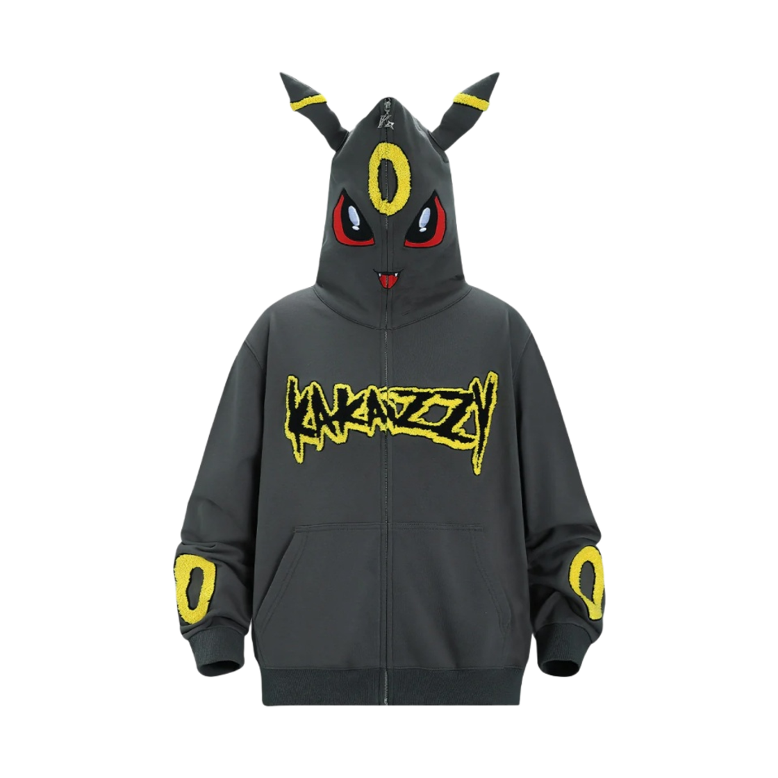 - Kakazzy Full Zip Hoodie Pokemon Umbreon Dark Gray