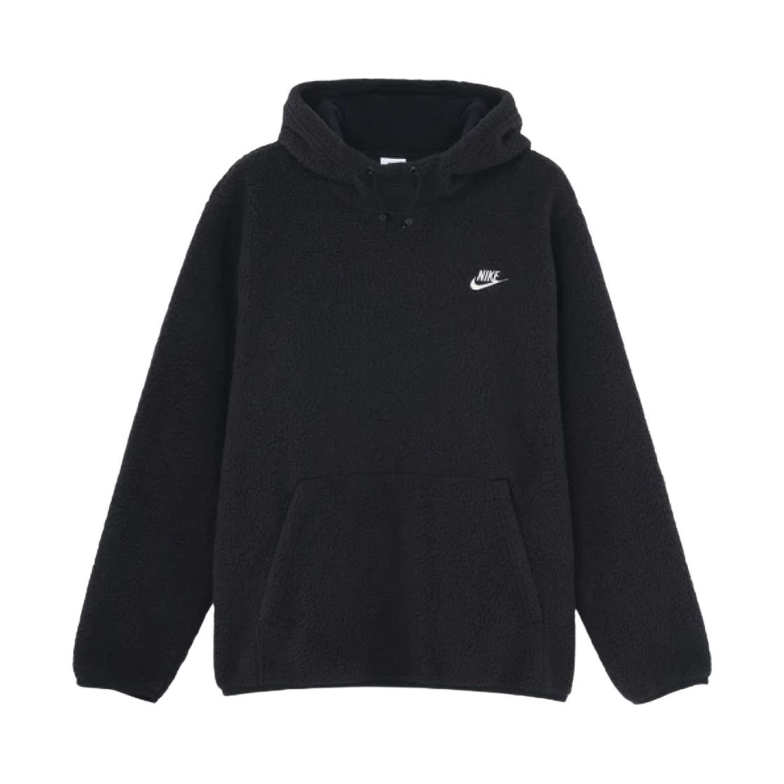 나이키 NSW 에센셜+ 셰르파 풀오버 후드 블랙 - 아시아