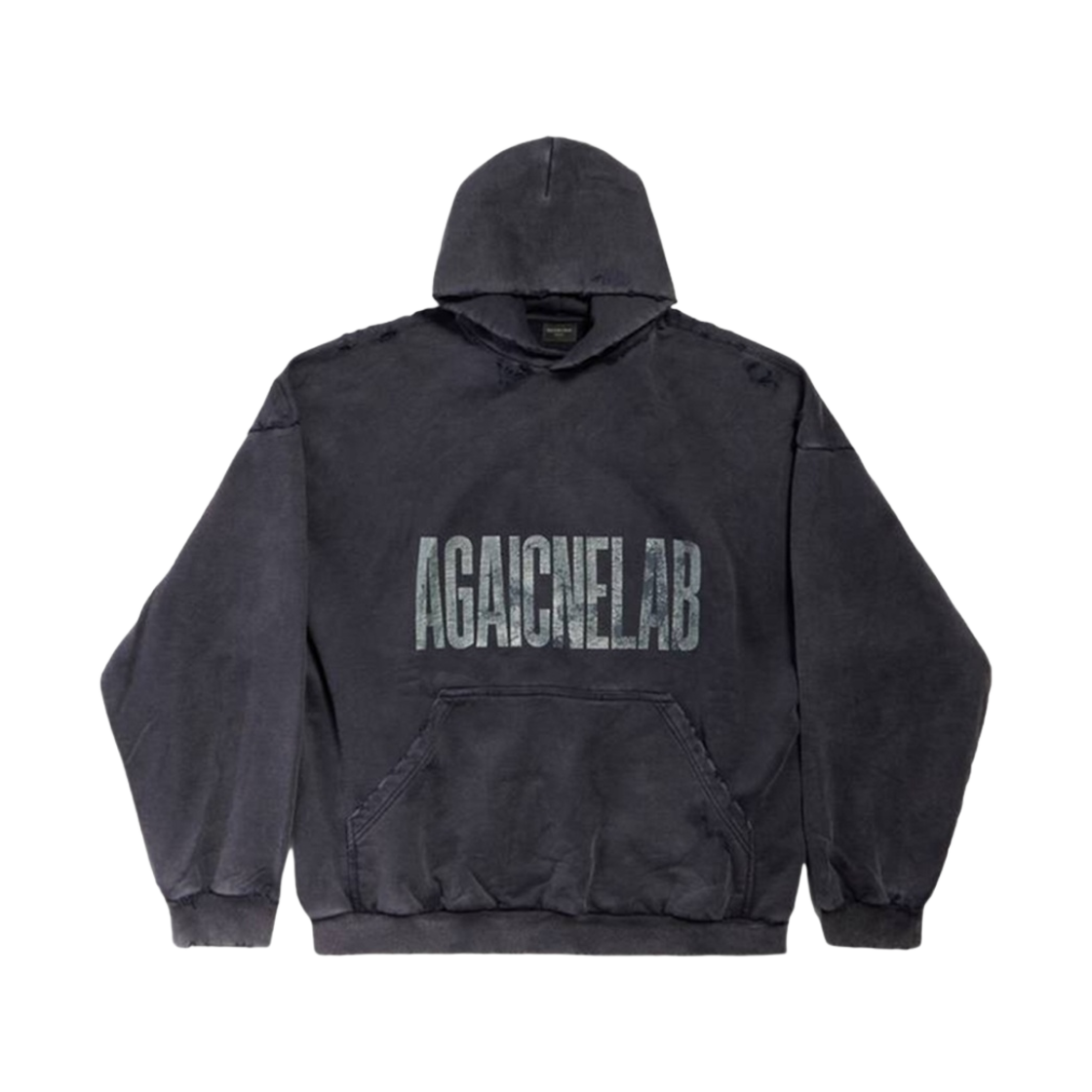 발렌시아가 후드 라지 핏 블랙(Balenciaga Agaicnelab Hoodie Large Fit Black) - 1