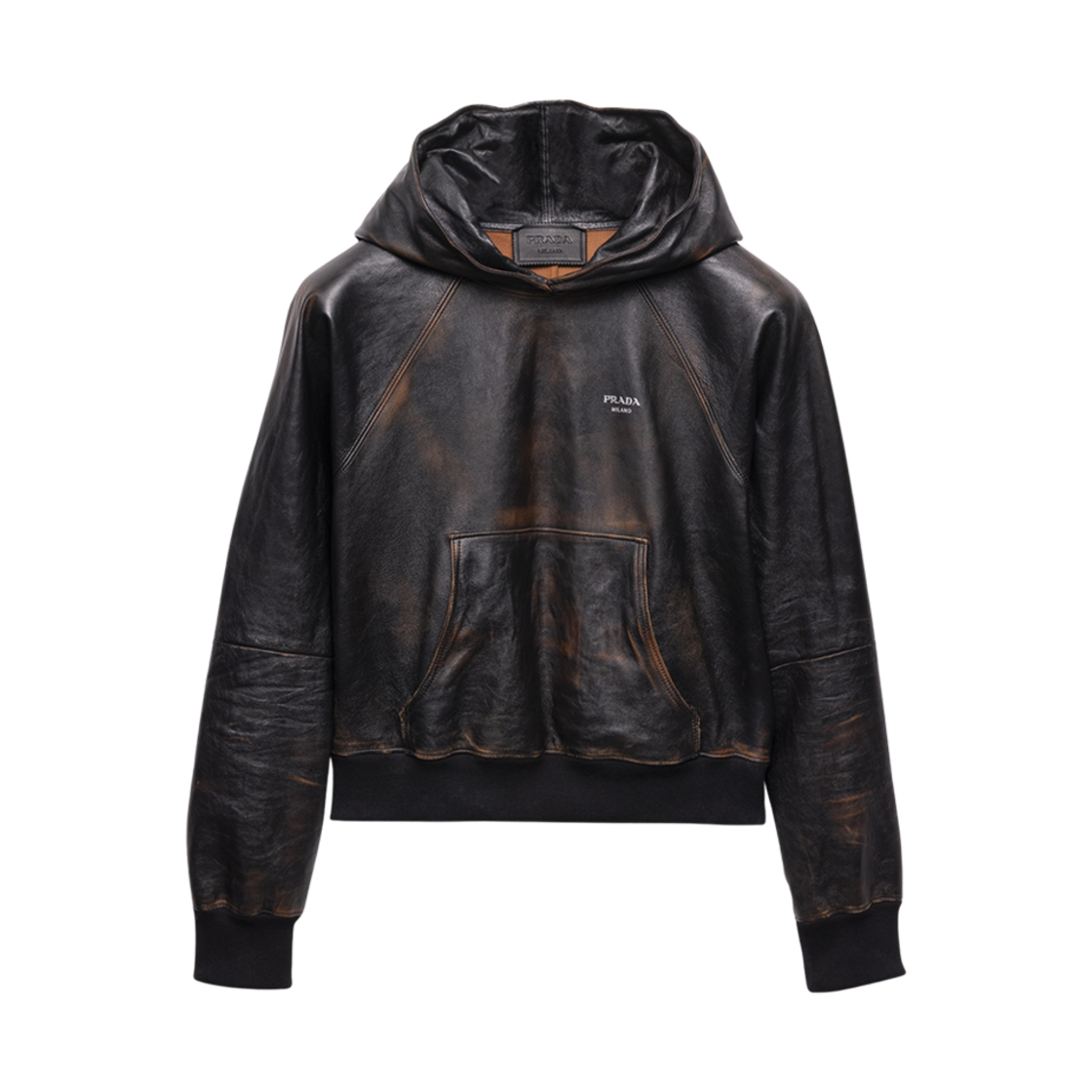 프라다 나파 레더 후드 블랙(Prada Nappa Leather Hoodie Black) - 1