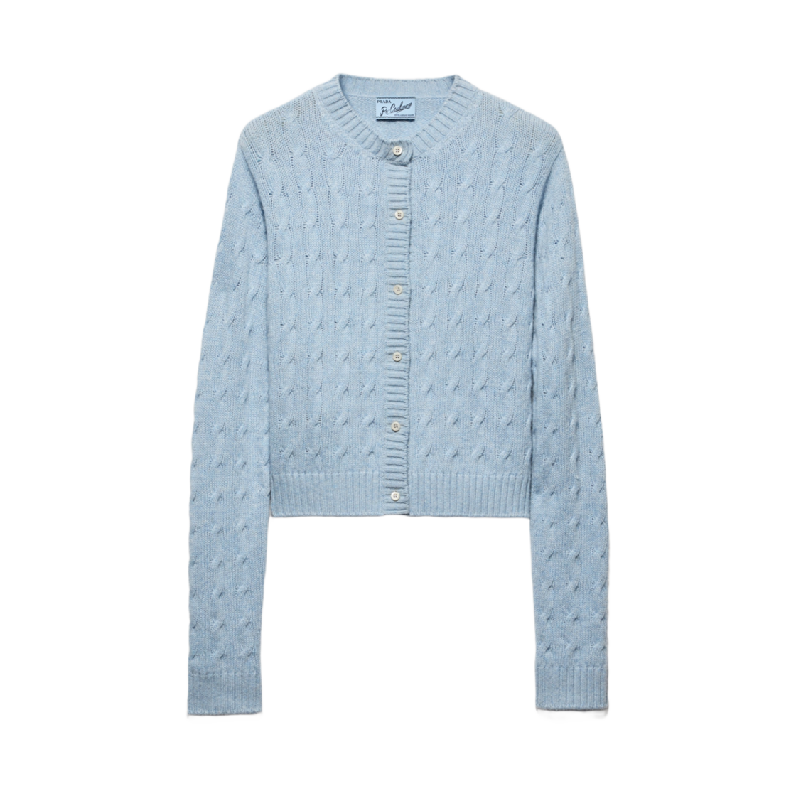 P25N06-15R2-F0013 (W) Prada Re-Cashmere Cardigan Sapphire Blue