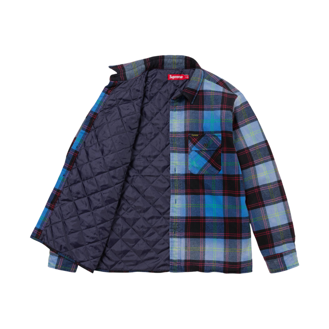 슈프림 퀼티드 플레이드 셔츠 블루 - 24FW(Supreme Quilted Plaid Shirt Blue - 24FW) - 2