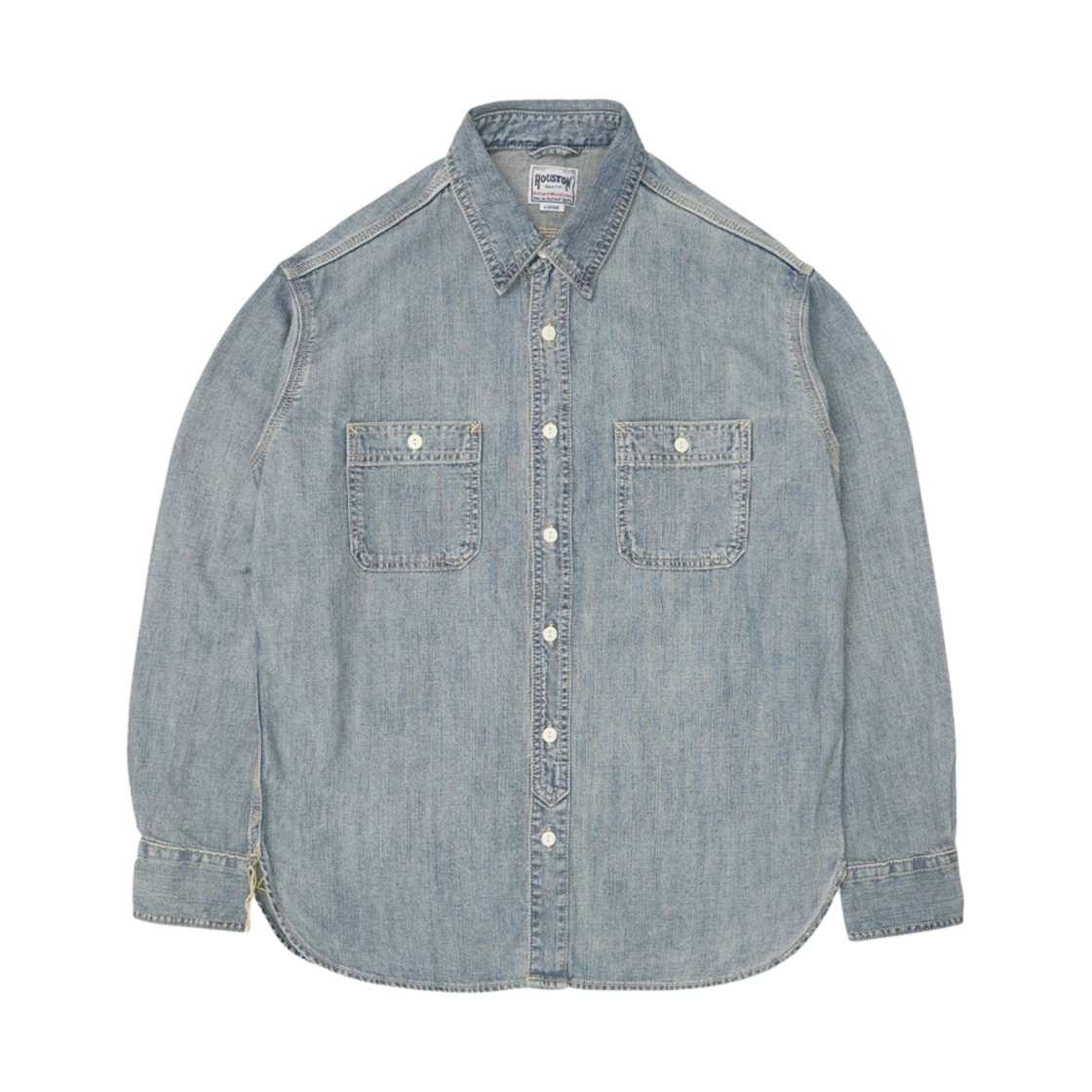휴스턴 재팬 USA 코튼 데님 워크 셔츠 블리치 40511BL