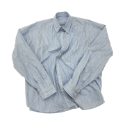 Nonnod Flexible string tucked stripe shirt Sky blue