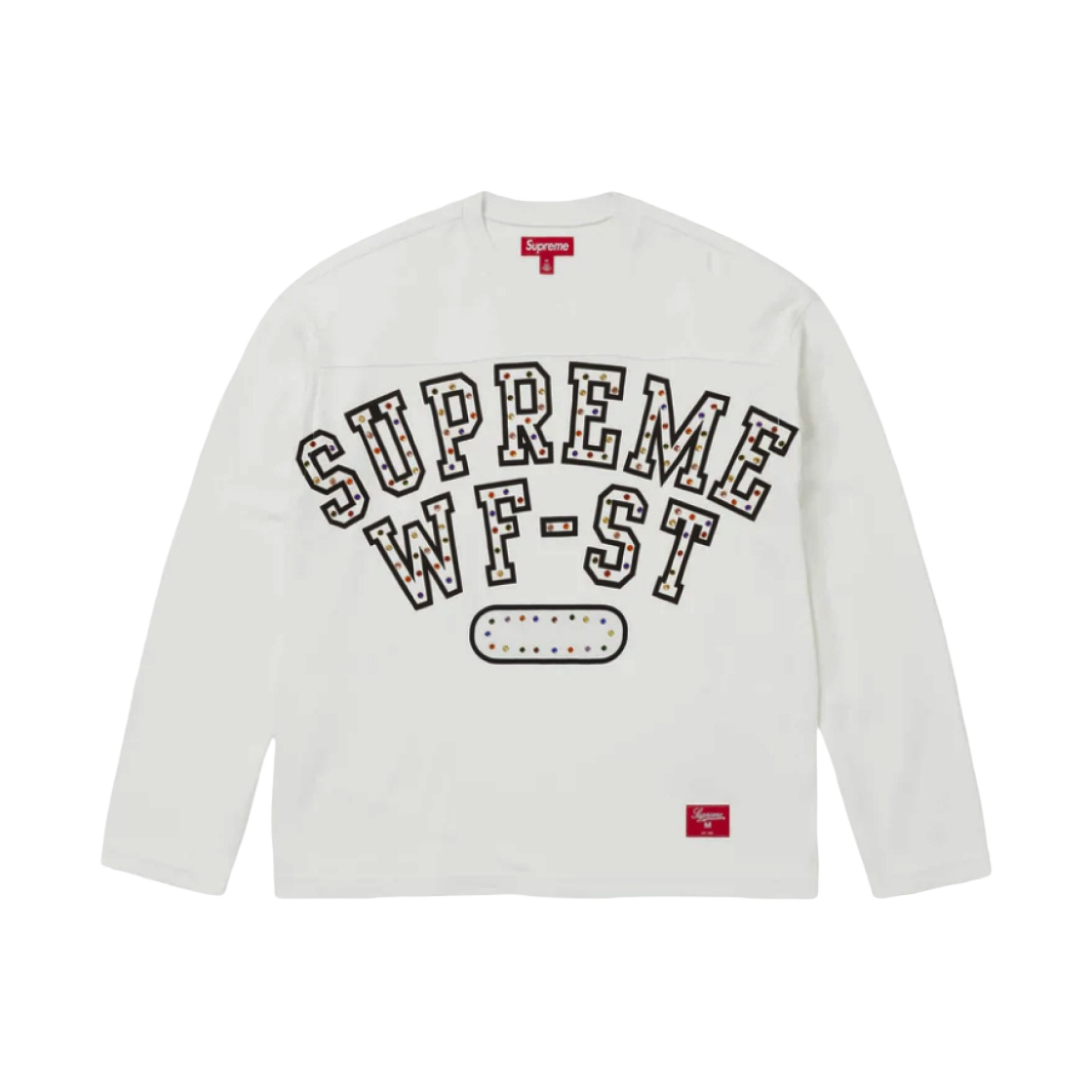 슈프림 애슬레틱 스터디드 롱슬리브 탑 화이트 - 24FW