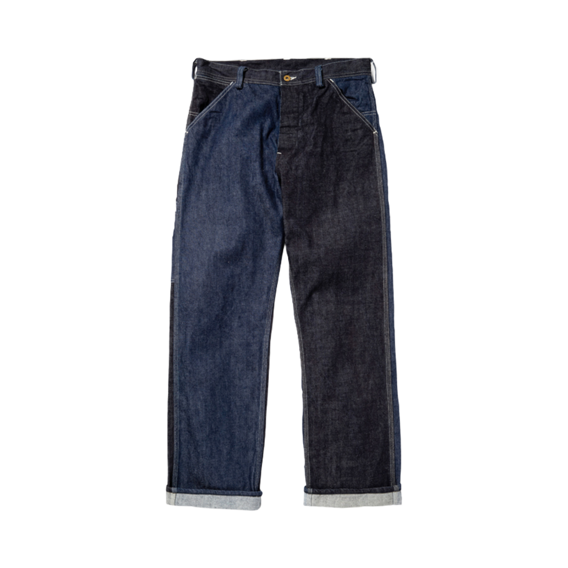 슈가 케인 프리 랜드 12온즈 블루 데님 워크 팬츠 원 워시(Sugar Cane Free Land 12 oz. Blue Denim Work Pants One Wash)