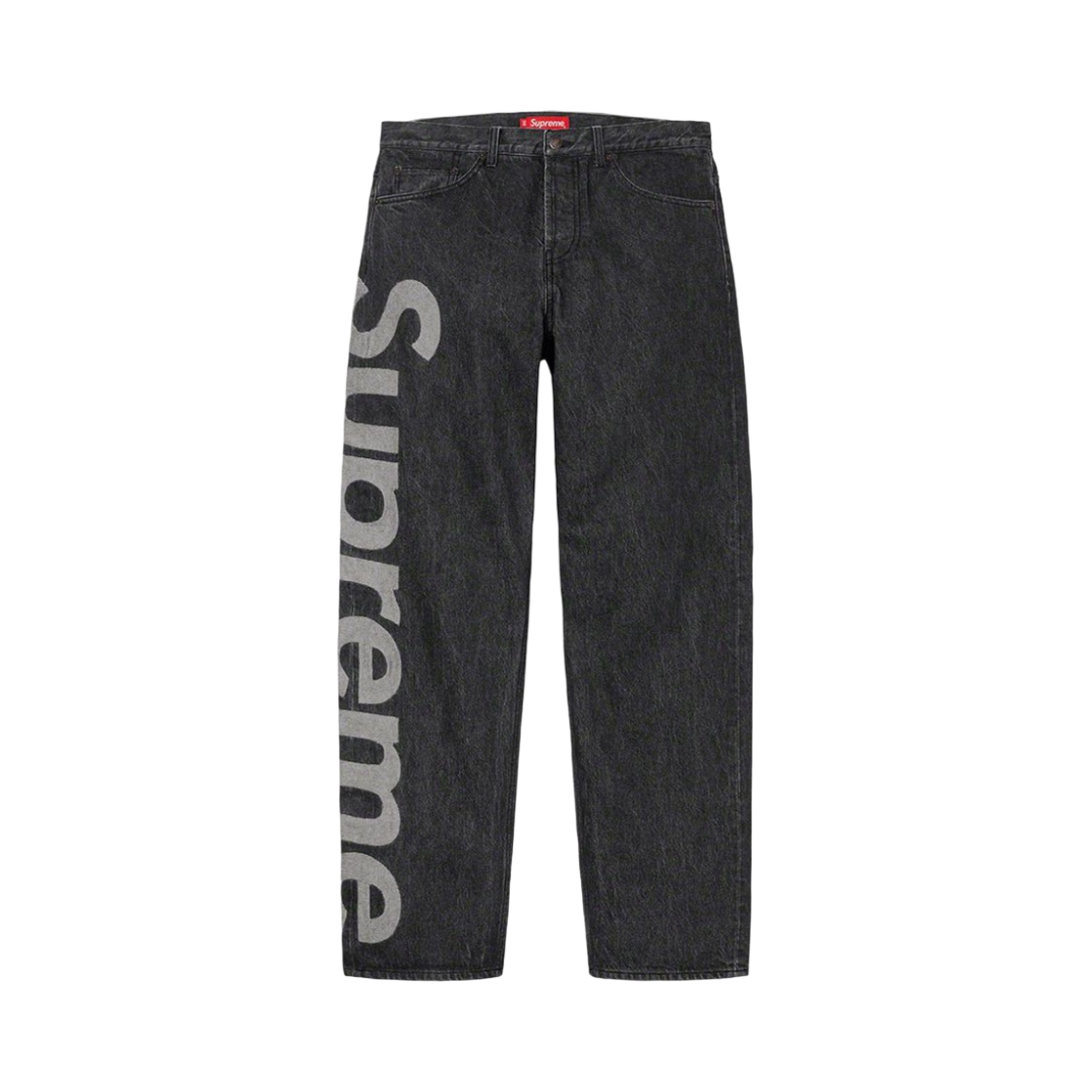 - Supreme Inset Logo Jean Black - 22SS