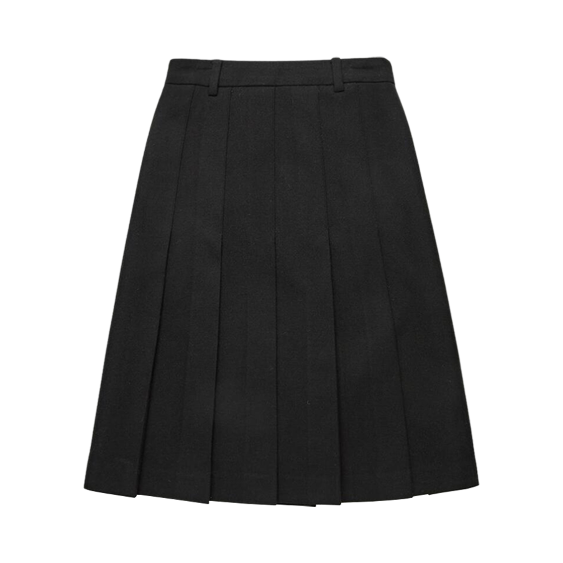 (W) 던스트 플란넬 플리츠 미디 스커트 블랙((W) Dunst Flannel Pleats Midi Skirt Black) - 2