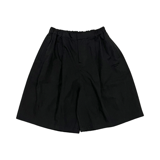 UMCM110BK Undermycar Mu.110 Original Logo Pinched hem Banding Bermuda Shorts Black