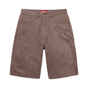 Supreme Script Baggy Denim Short Brown - 24SS
