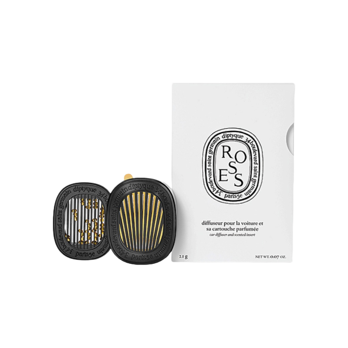 딥티크 차량용 디퓨저 케이스 & 리필 캡슐 세트 로즈(Diptyque Car Diffuser Case & Refill Capsule Set Roses)
