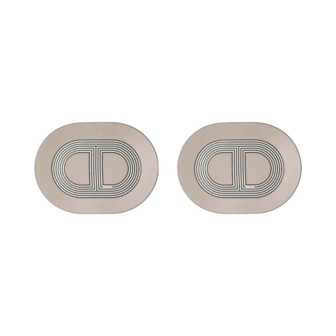 에르메스 랠리 24 미니 오발 플레이트 그레이 (2개입)(Hermes Rallye 24 Mini Oval Plate Grey (2 Plates))