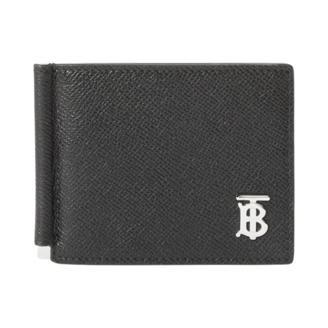 버버리 그레이니 레더 TB 머니 클립 지갑 블랙(Burberry Grainy Leather TB Money Clip Wallet Black) - 1