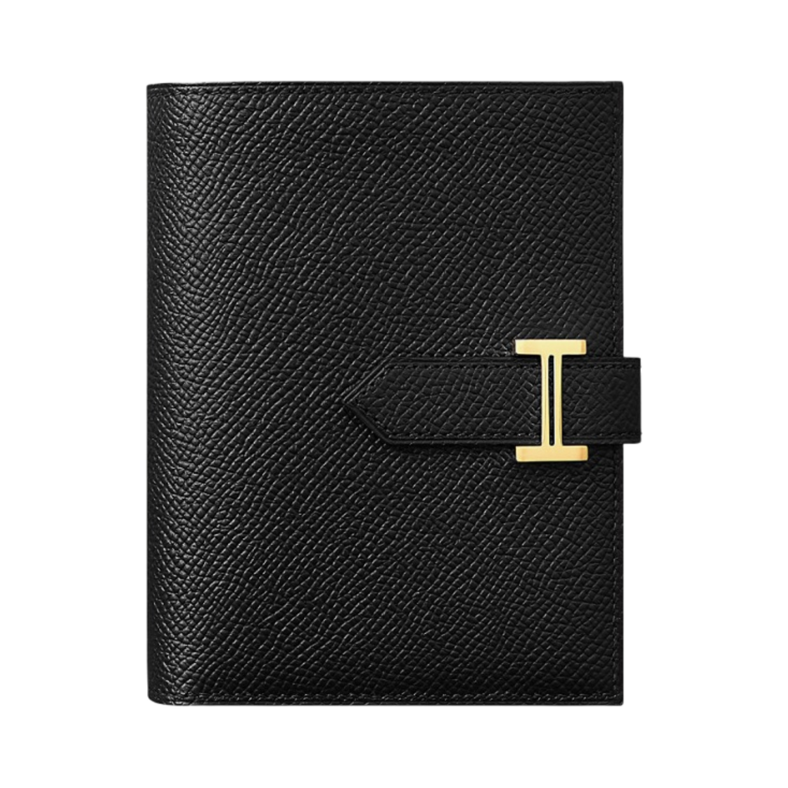 H039790CC89 Hermes Bearn Compact Wallet Epsom & Gold Noir