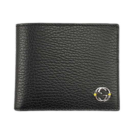 Gucci GG Interlocking Bi-Fold Wallet Black Yellow