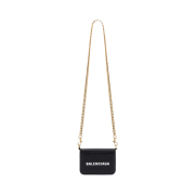 Balenciaga Cash Mini Wallet On Chain Black White