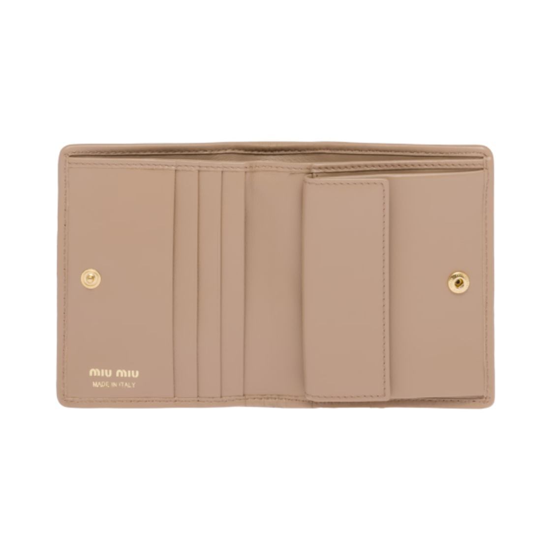 미우 미우 마테라쎄 나파 가죽 반지갑 카메오(Miu Miu Matelasse Nappa Leather Wallet Cameo) - 4