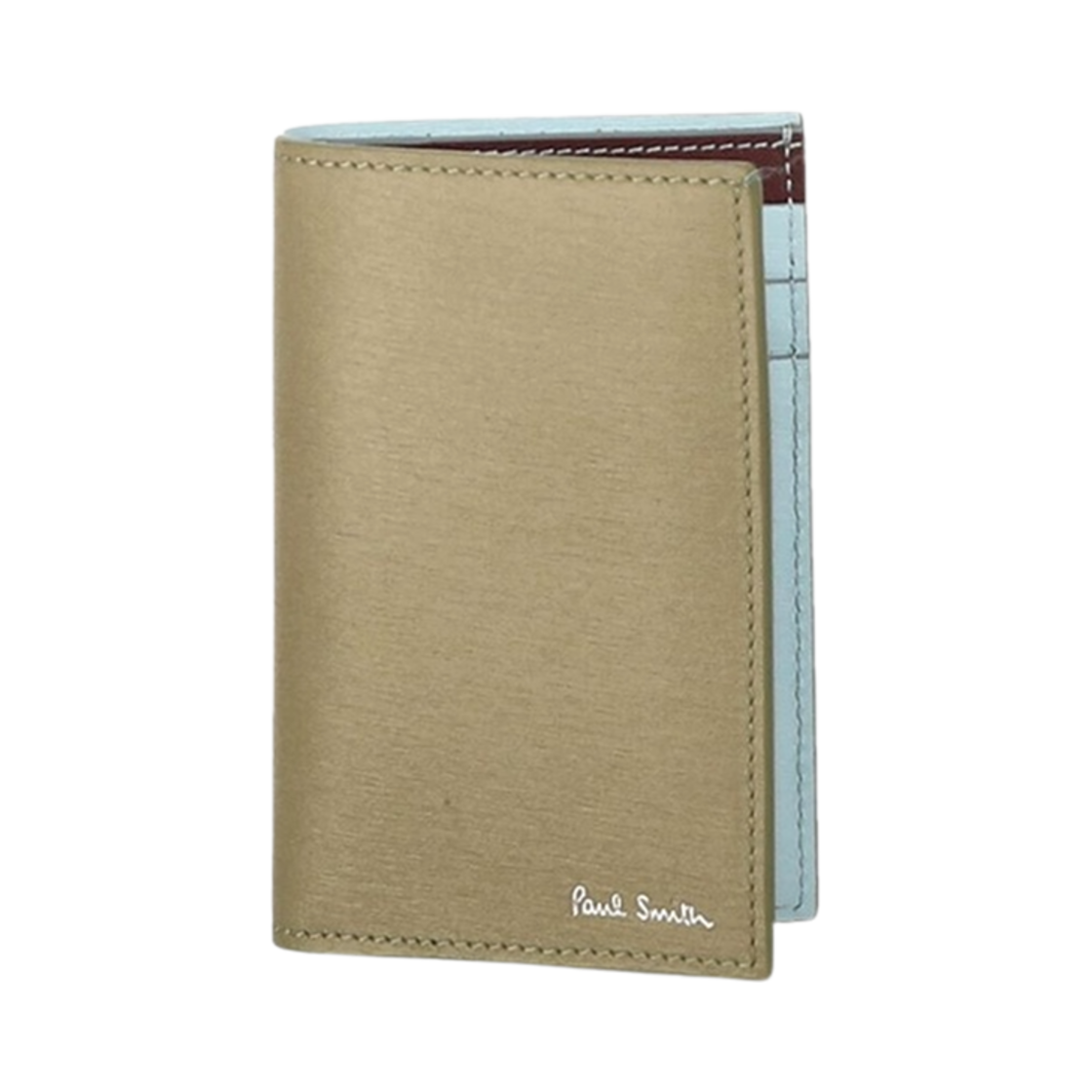 M1A-4774-PSTRGS-63 Paul Smith Logo Block Card Holder Khaki