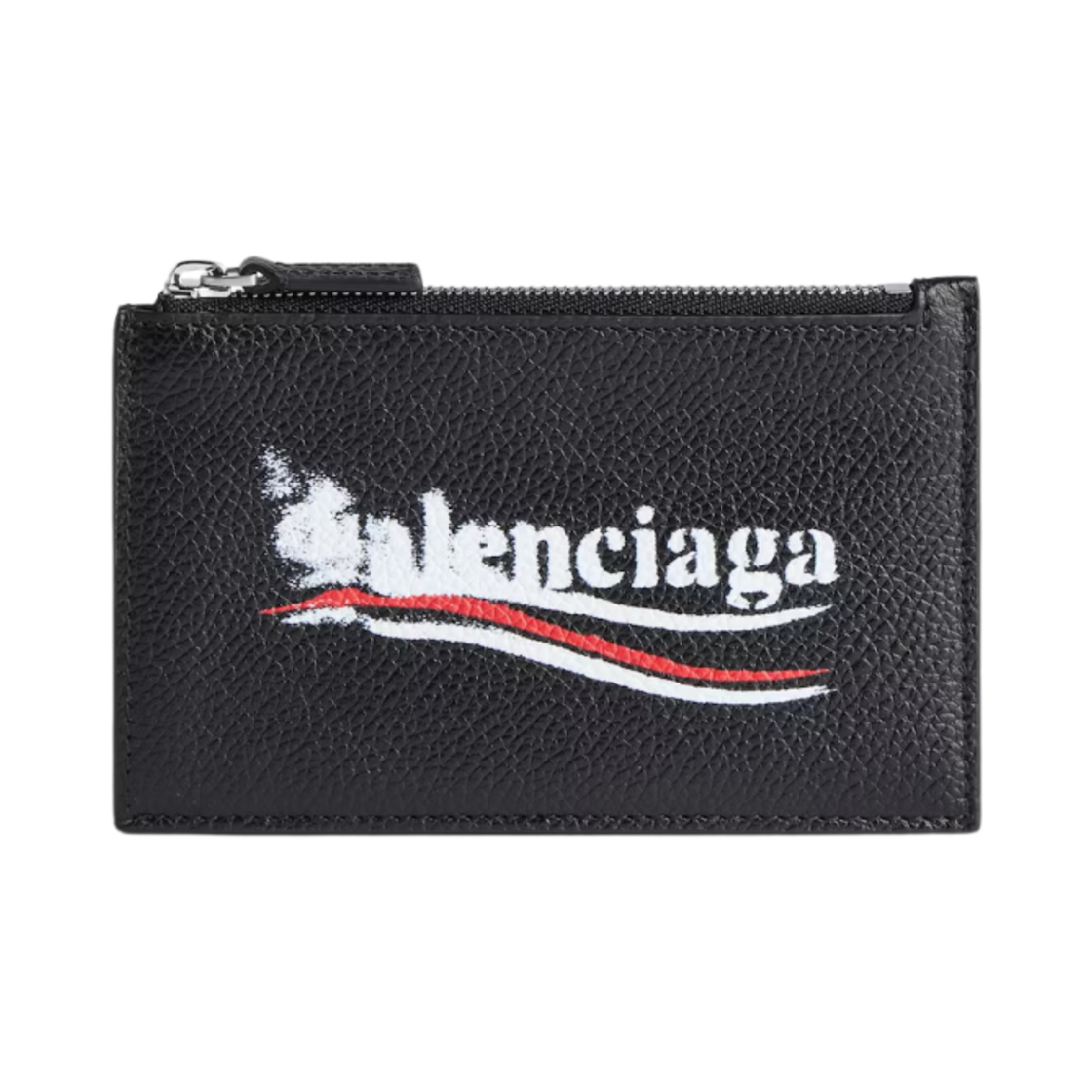 6405352AA3B1000 Balenciaga Cash Large Long Coin Card Holder Black