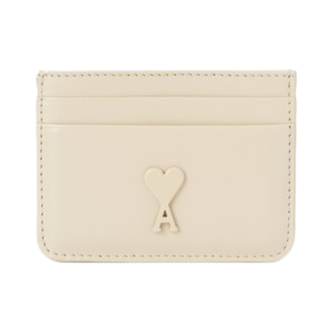 USL013-830-721 AMI de Coeur Leather Card Holder Cream