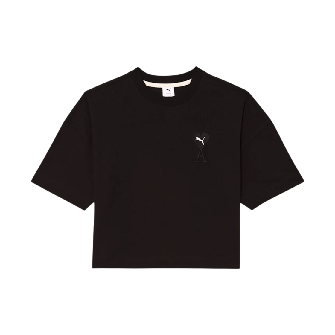 (W) 푸마 x 아미 그래픽 티셔츠 블랙((W) Puma x AMI Graphic T-Shirt Black) - 1