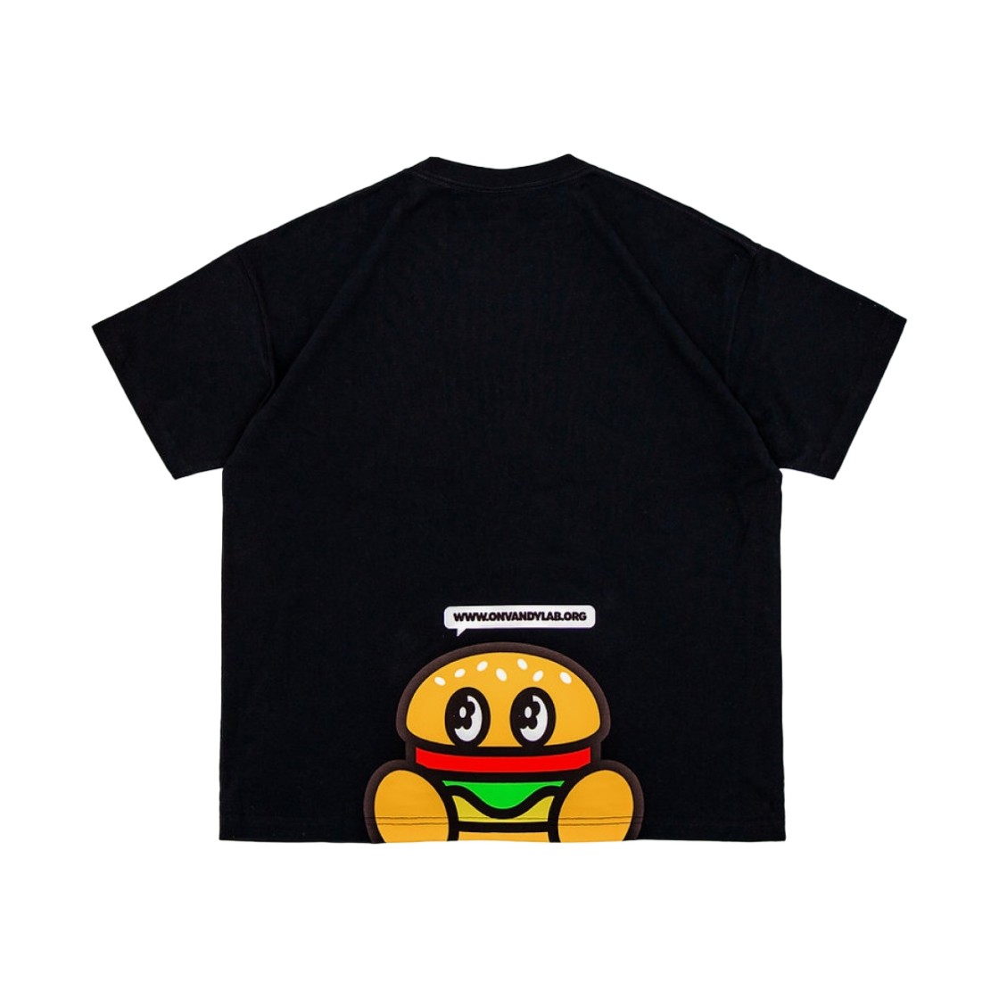 반디 더 핑크 반디더버거 텍스트 티셔츠 블랙(Vandy The Pink VandyTheBurger Text T-Shirt Black) - 2