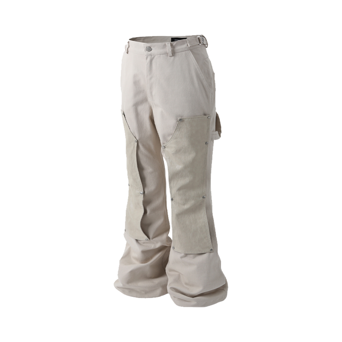 로어링라드 더블 니 카펜터 플레어 팬츠 베이지(ROARINGRAD Knee Cappenter Flared Pants Beige)