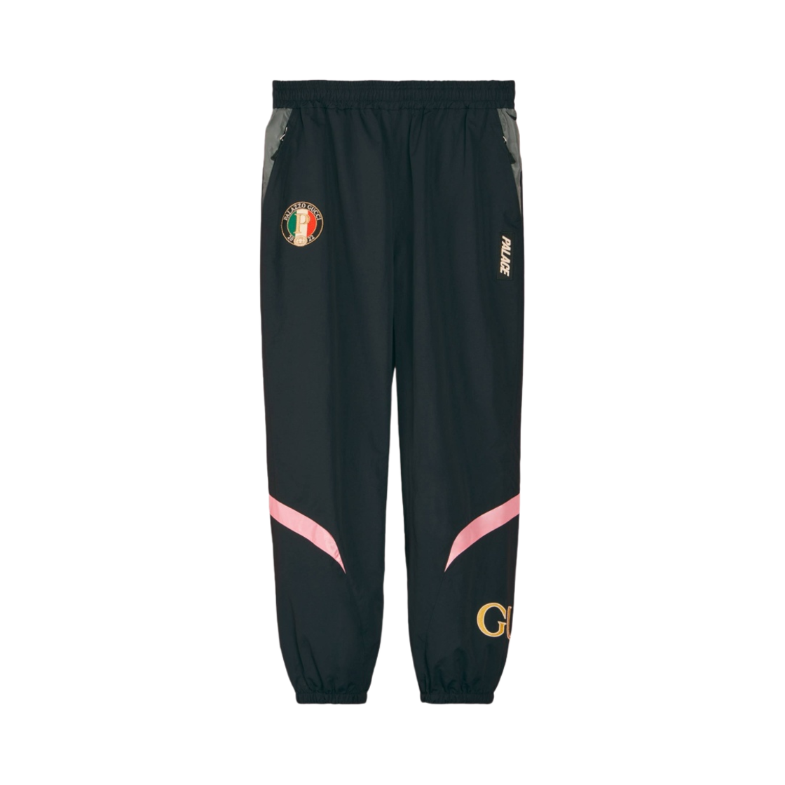 팔라스 x 구찌 패치 나일론 트랙 팬츠 블랙 - 22FW(Palace x Gucci Nylon track Pants with Patches Black - 22FW) - 1