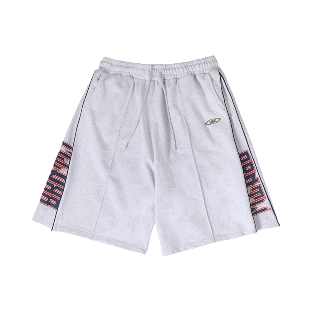 본투윈 사이드 투턱 버뮤다 팬츠 화이트 멜란지