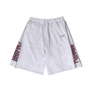 BORN TO WIN Side Two Tuck Bermuda Pants White Melange
