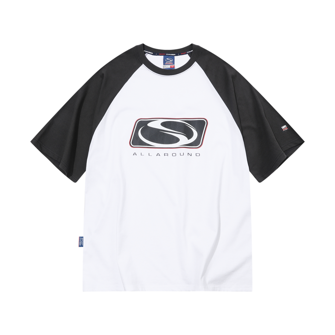 SCBES2HTU04CH SPORT CHAMBER SC Big Flash Raglan T-Shirt Charcoal
