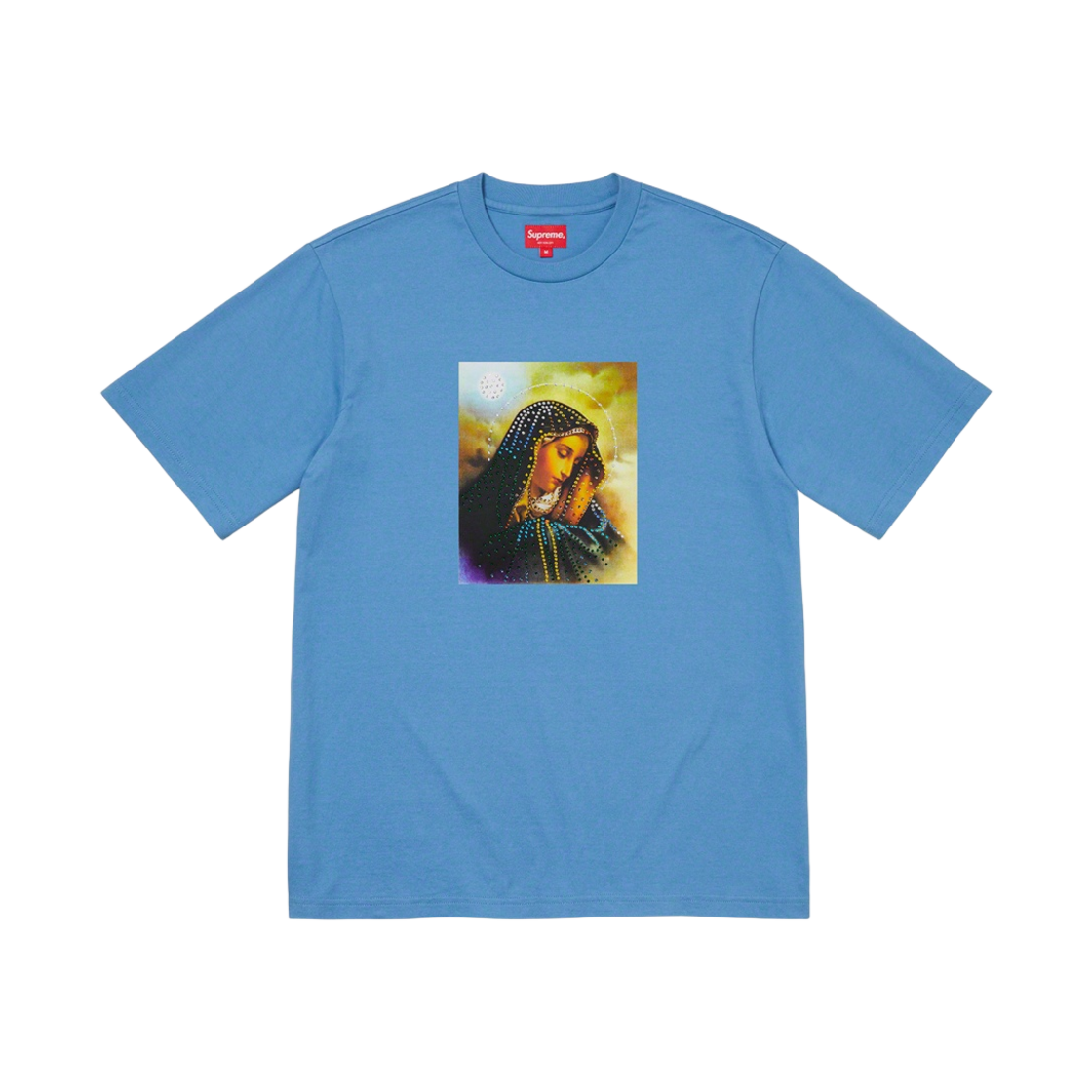 슈프림 메리 라인스톤 티셔츠 라이트 로얄 - 22FW(Supreme Mary Rhinestone T-Shirt Light Royal - 22FW) - 1