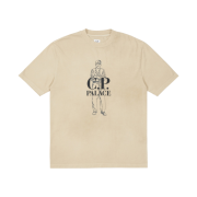 Palace x C.P. Company Logo T-Shirt Stone - 22FW