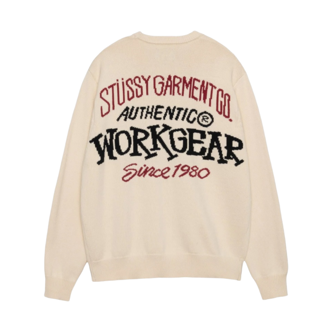 스투시 어센틱 워크기어 스웨터 내츄럴